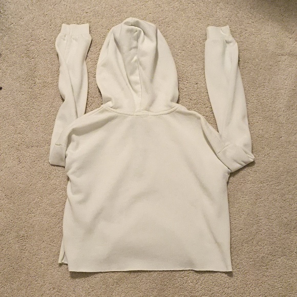 Garage White Cropped Hoodie - Picture 5 of 5